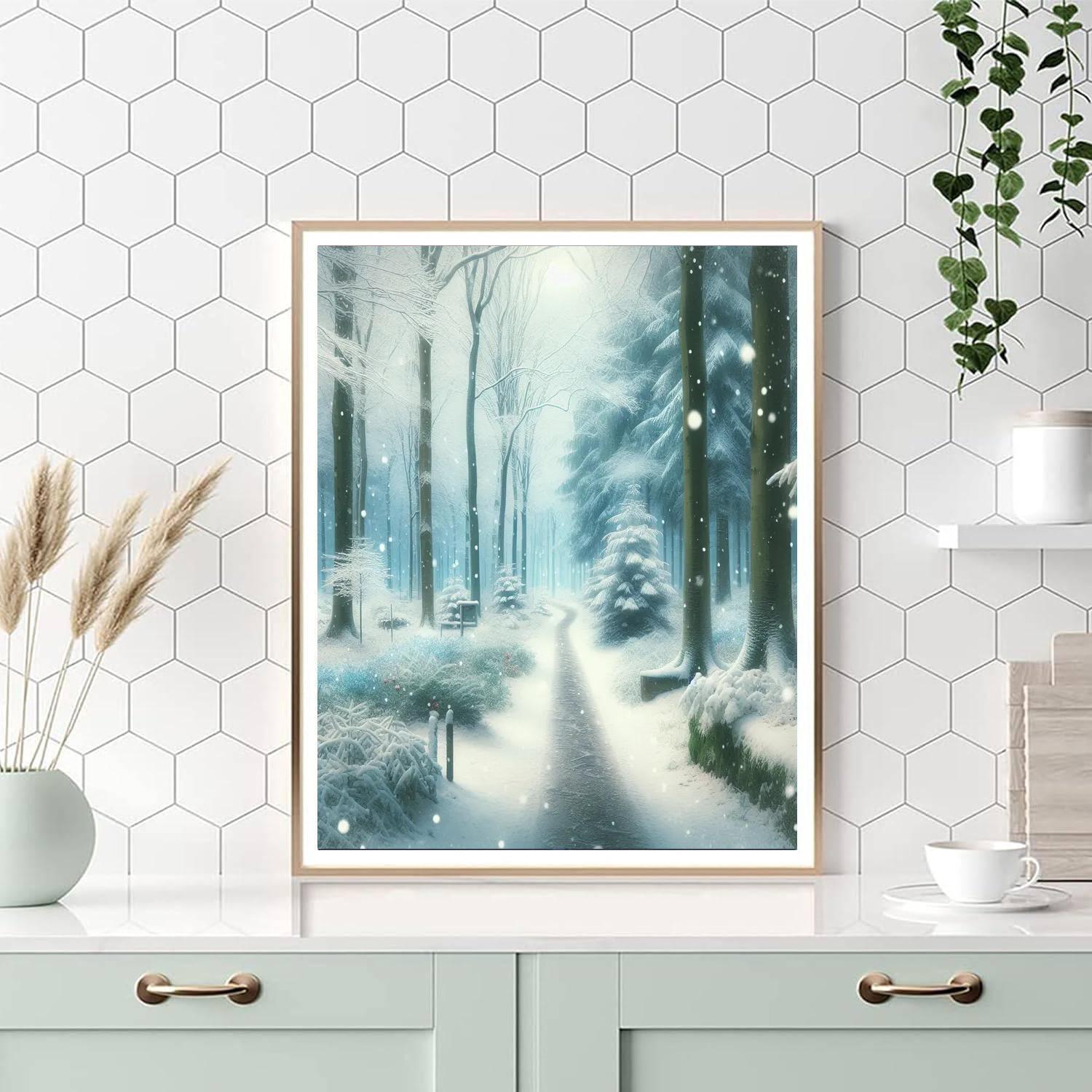A Winter's Tale In The Woods Painting Number Kit