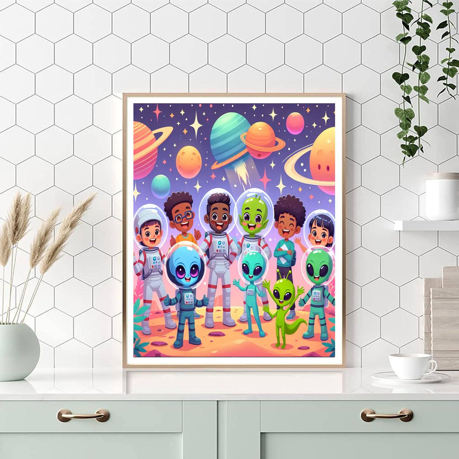 The Adventurous Space Voyage DIY Paint By Numbers