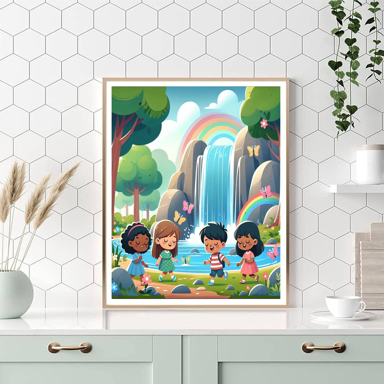 Wondrous Waterfall Whimsy Numbered Painting Kits