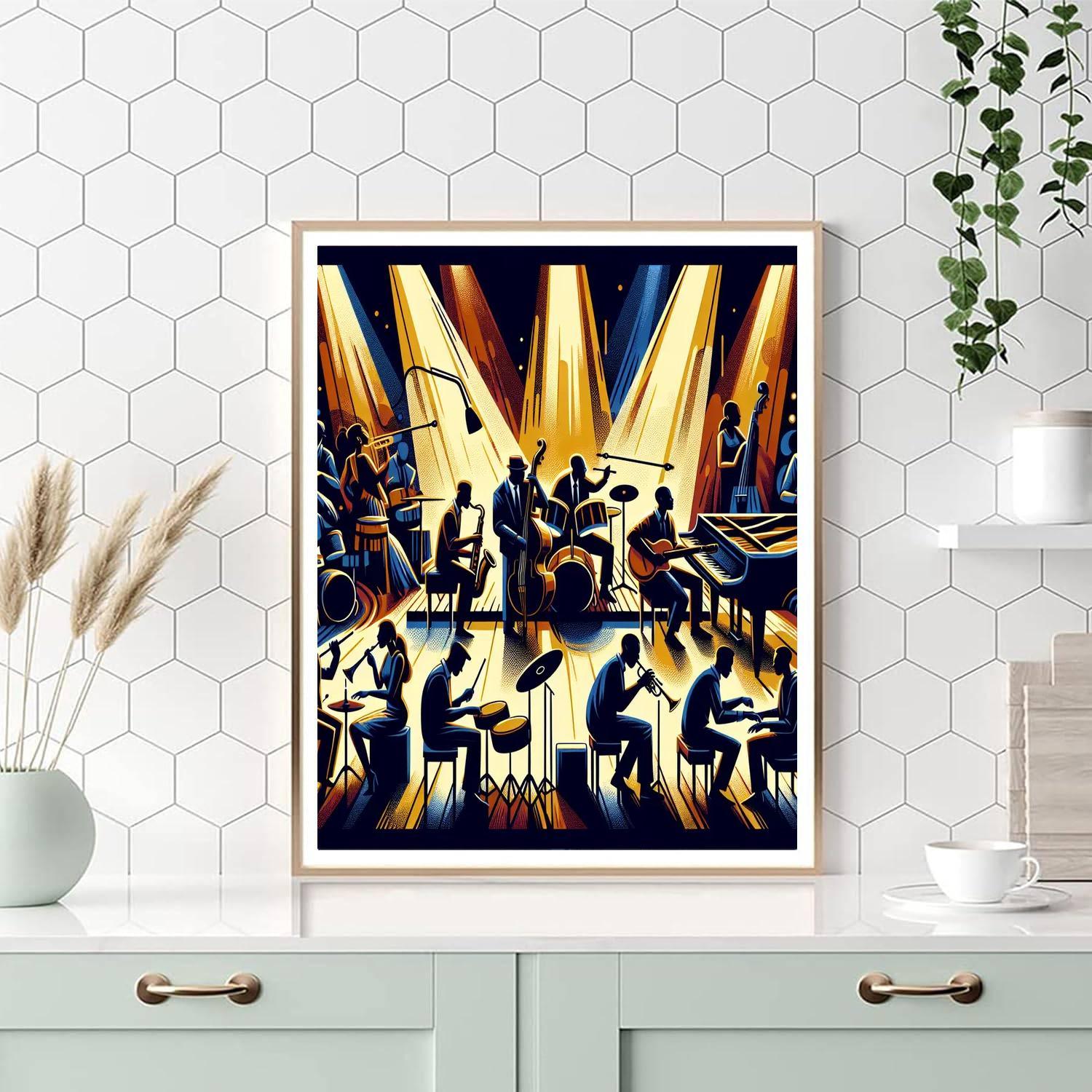 Jazz Club Night Rhythm DIY Paint By Numbers