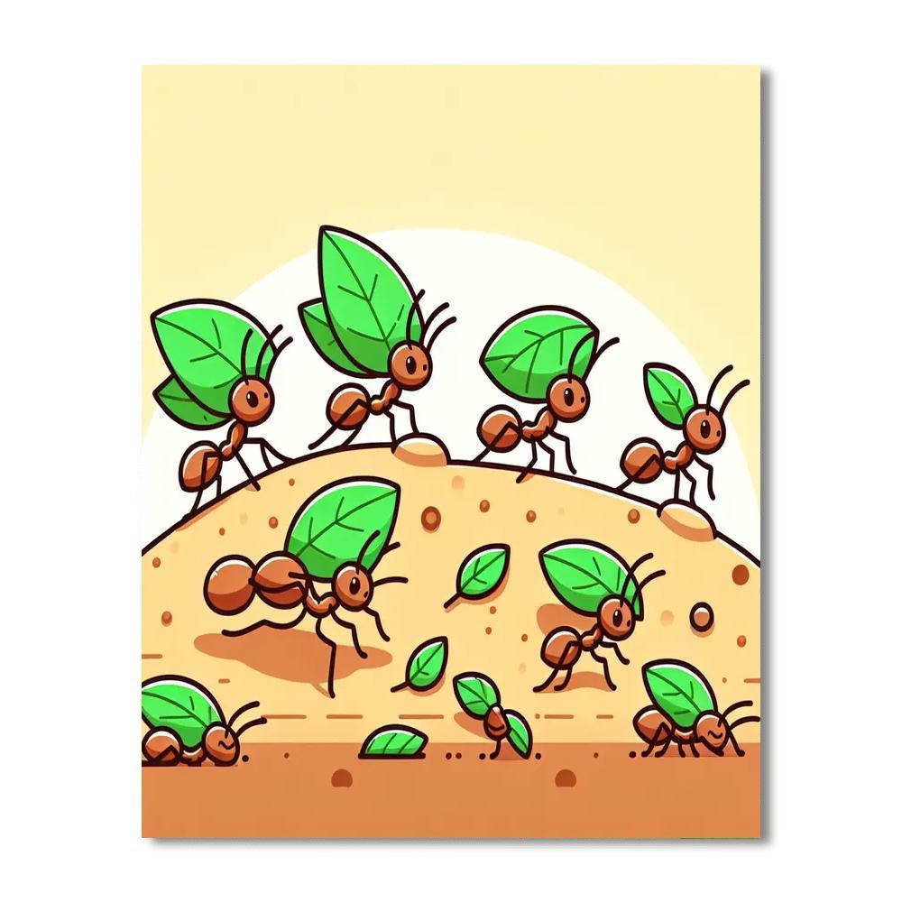 Busy Ants Paint By Numbers Art