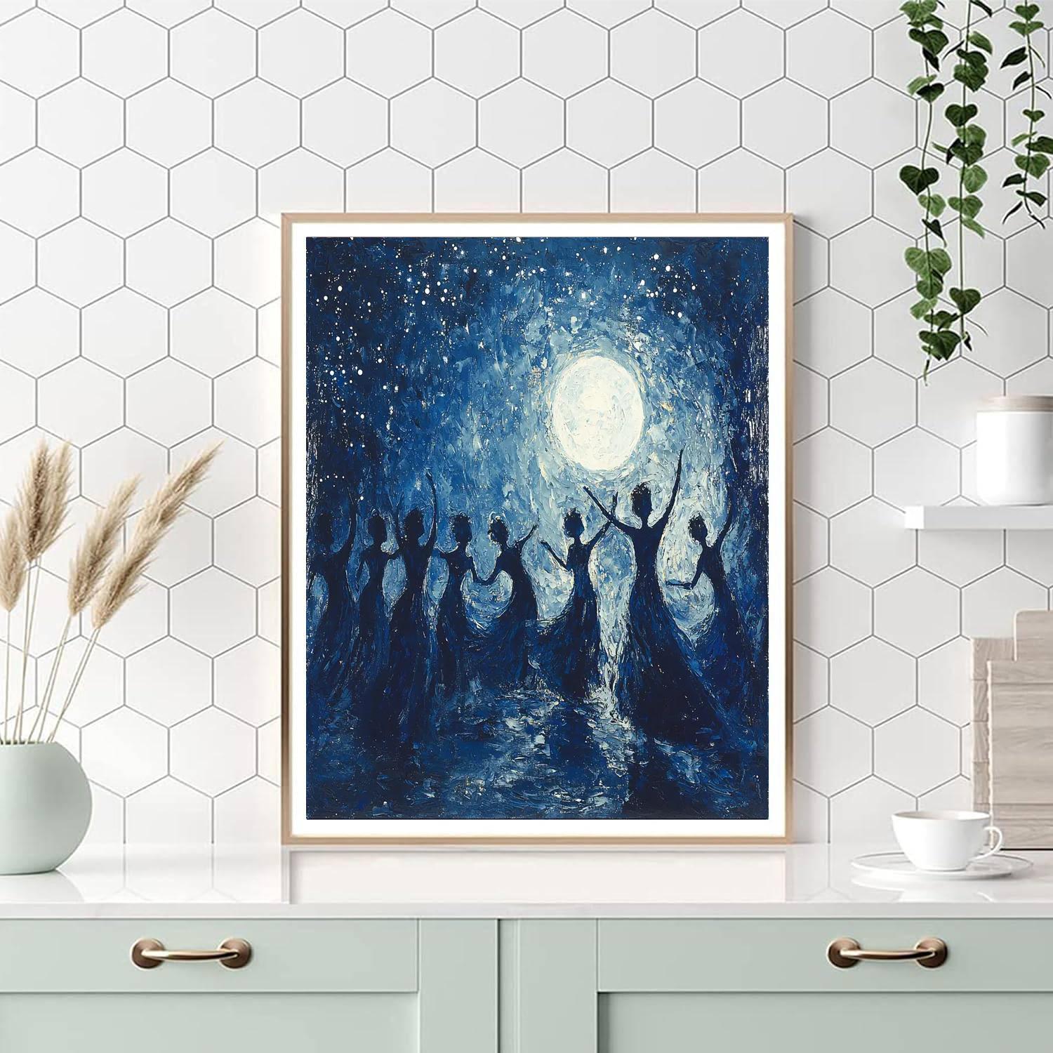Moonlit Dance Number Painting