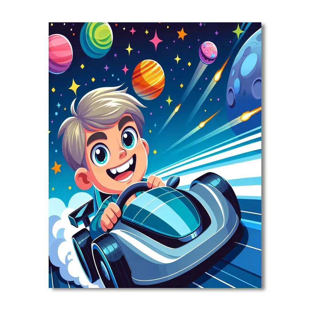 Intergalactic Race Track Paint By Numbers Kits