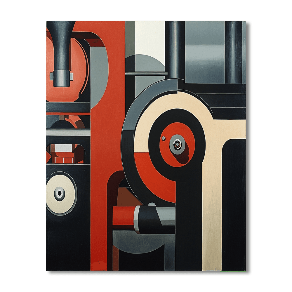 Fernand Léger Inspired Cubist Mechanical Visions  Paint By Number