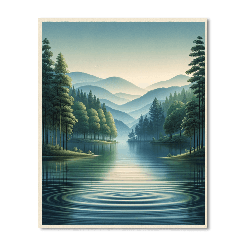 Calm Lake Retreat DIY Paint By Numbers