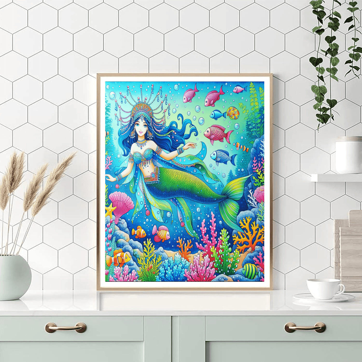 Enchanting Mermaid Lagoon Painting Number Kit