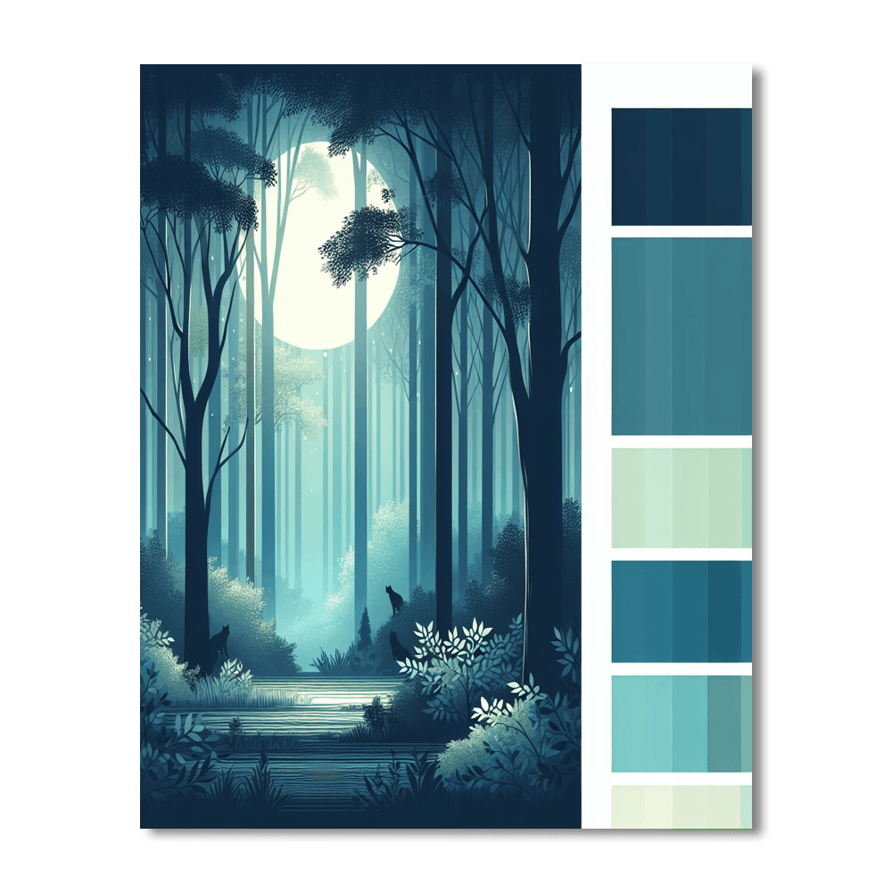 Enchanting Moonlit Glade Paint By Numbers Kits