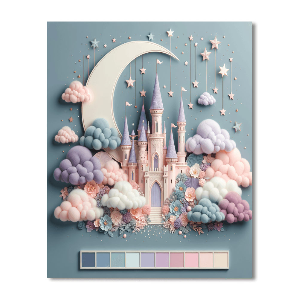 Fairytale Castle In Clouds Paint By Numbers Kits