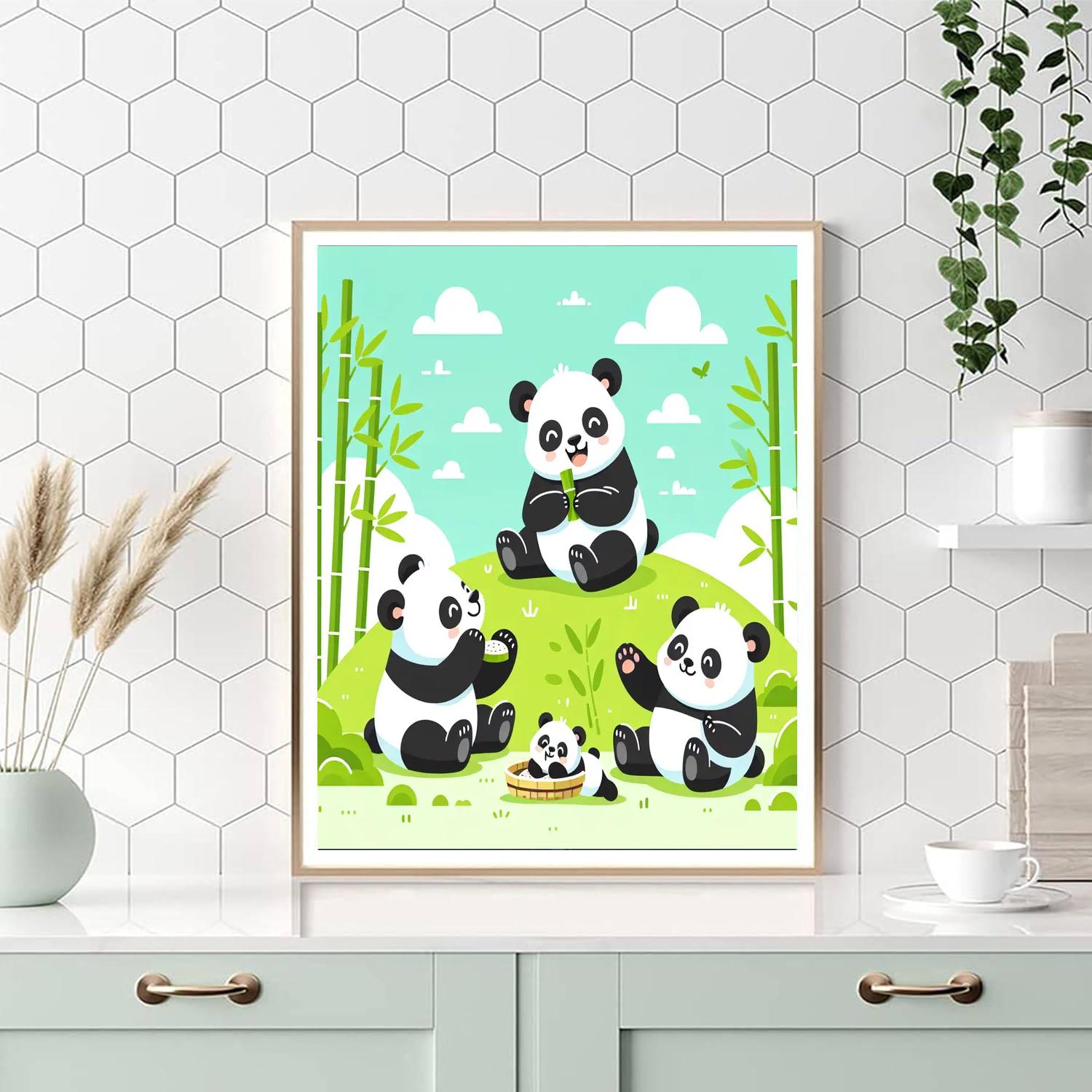 Panda Paradise Playtime Painting By Numbers Kit