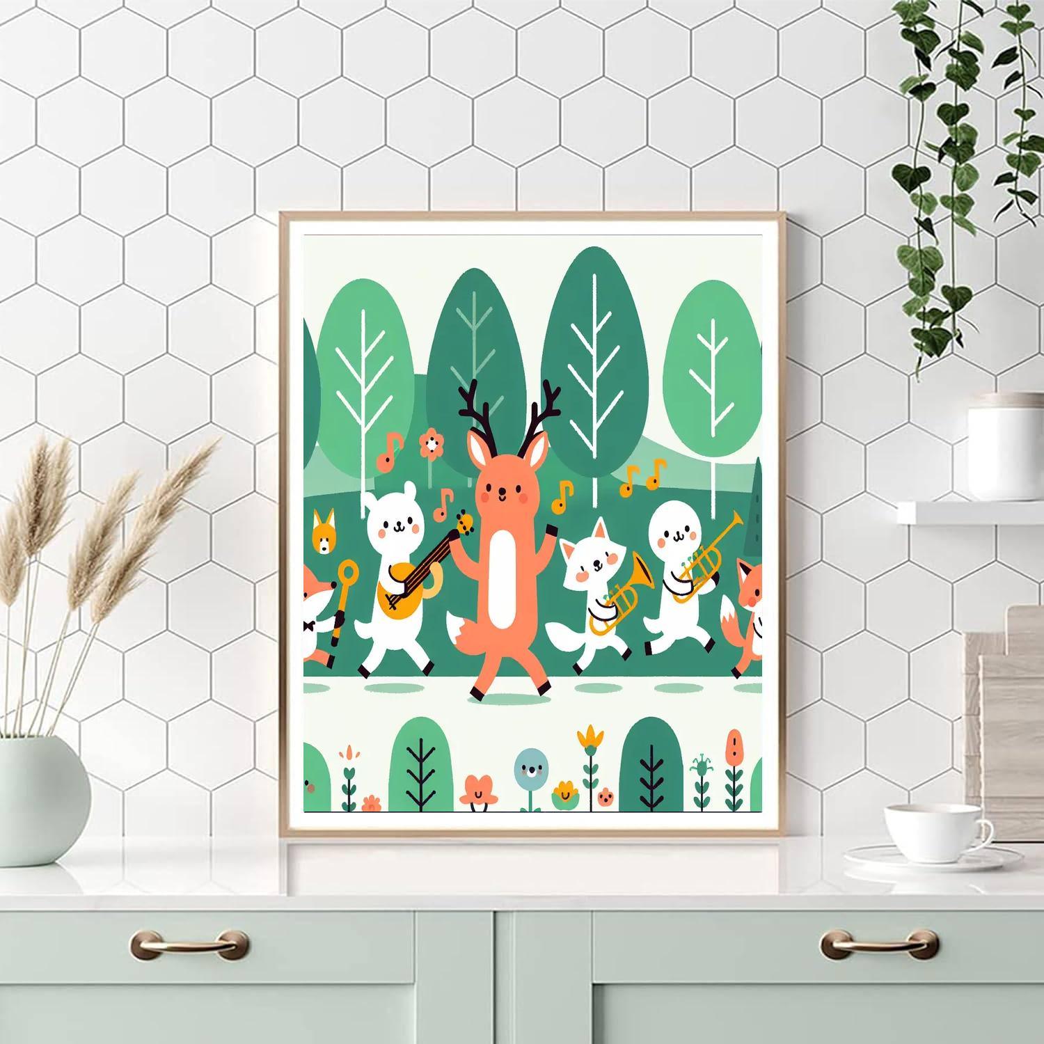 Forest Creature Parade Paint By Numbers