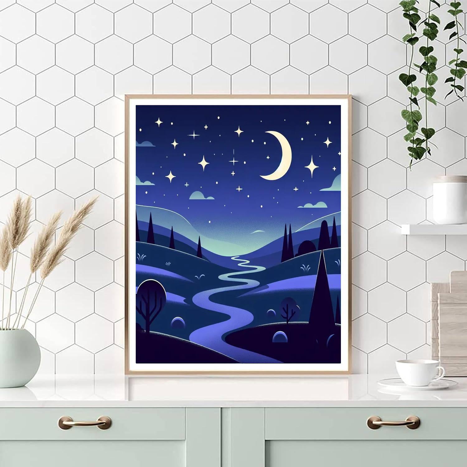 Twinkling Twilight Trail Paint By Numbers Art