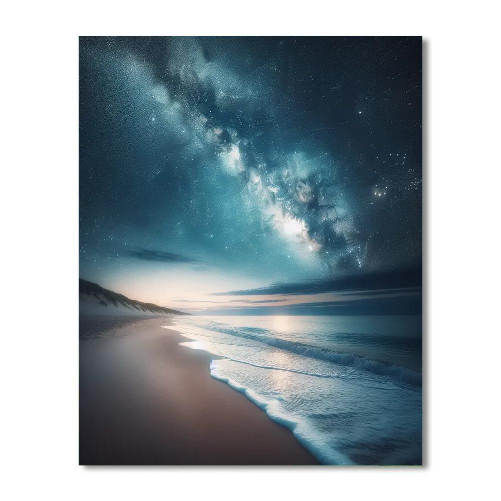Dreamy Starlit Beach Numbered Painting Kits