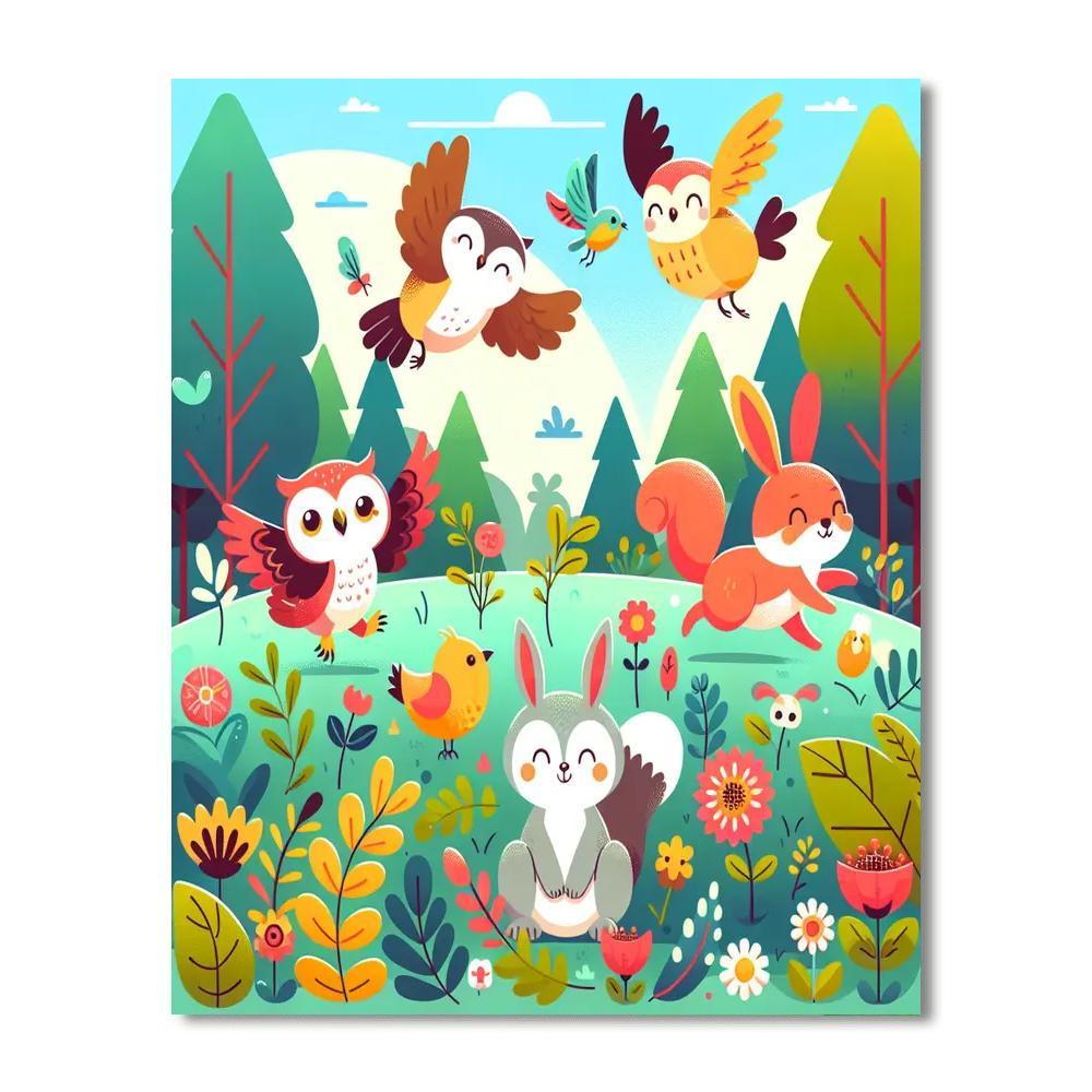 Magical Forest Frolic Paint By Numbers Kits
