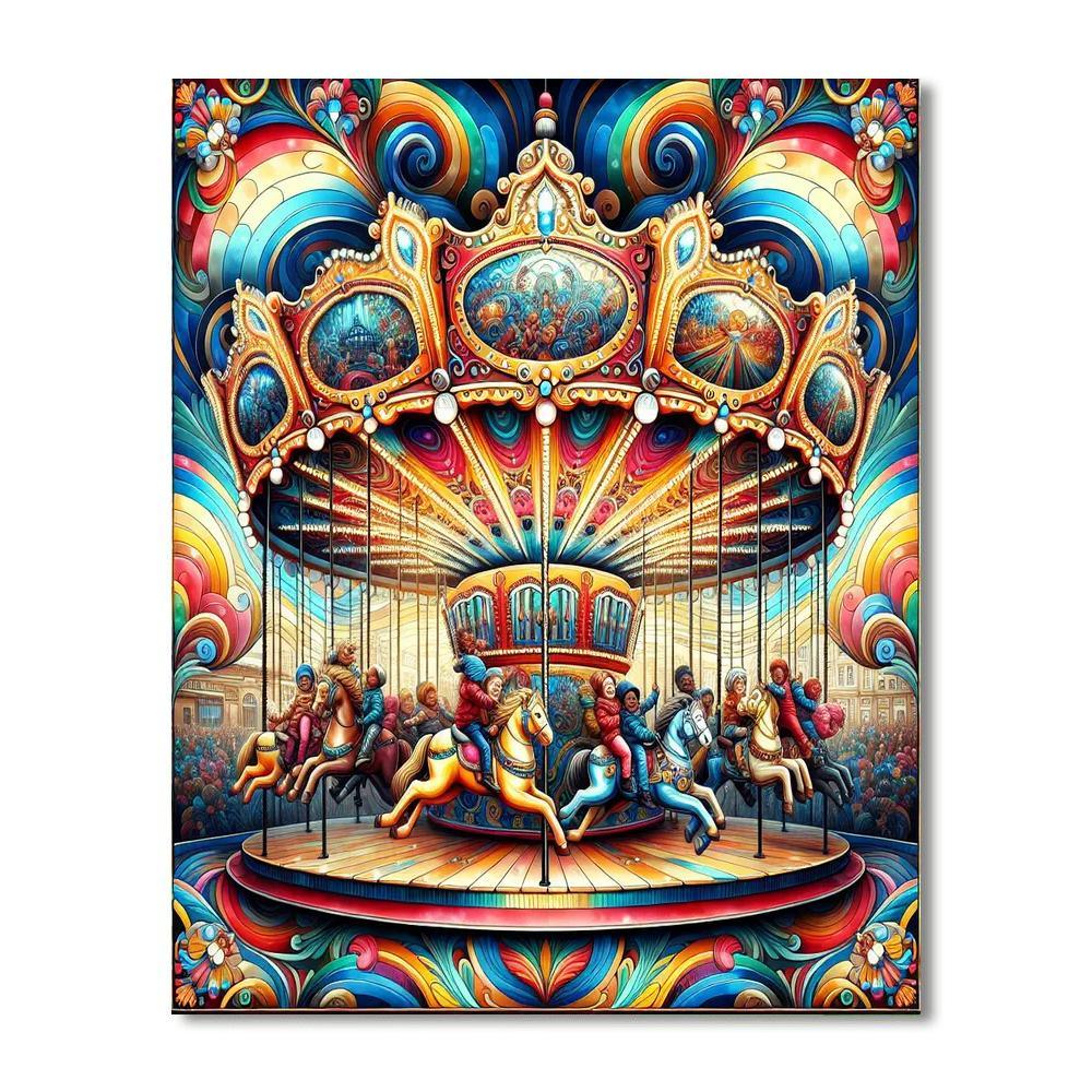 Joyful Carnival Ride Paint By Numbers Kits
