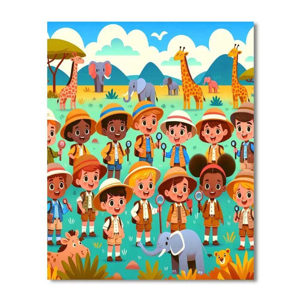 Safari Explorers Journey Numbered Painting Kits