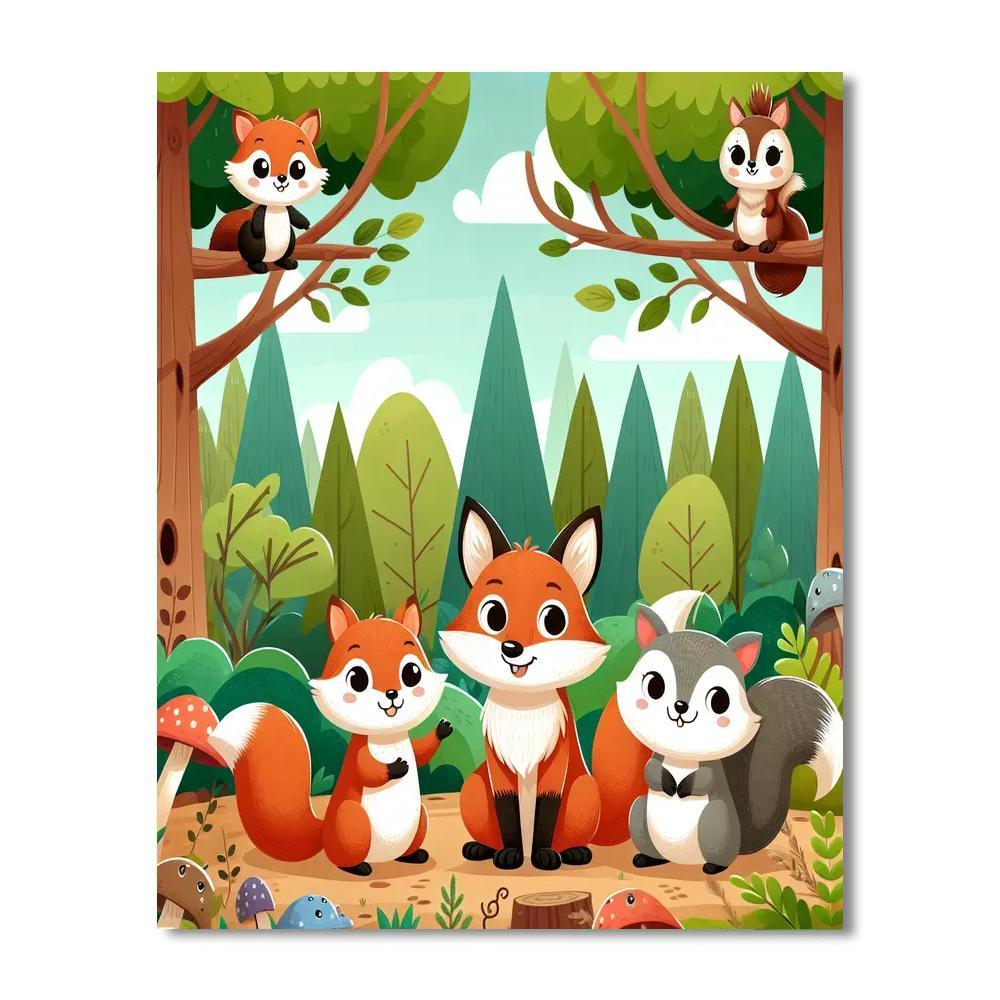 Caring Forest Critters Paint By Numbers Kits