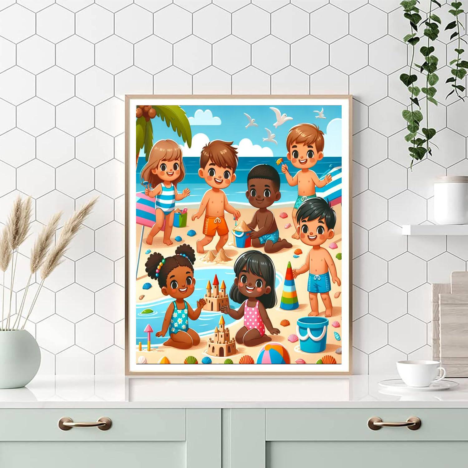 Vibrant Seaside Adventure Painting By Numbers Kit