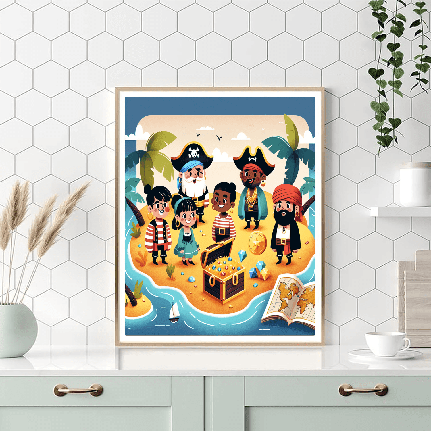 Pirate Pals And The Treasure Island Paint By Number