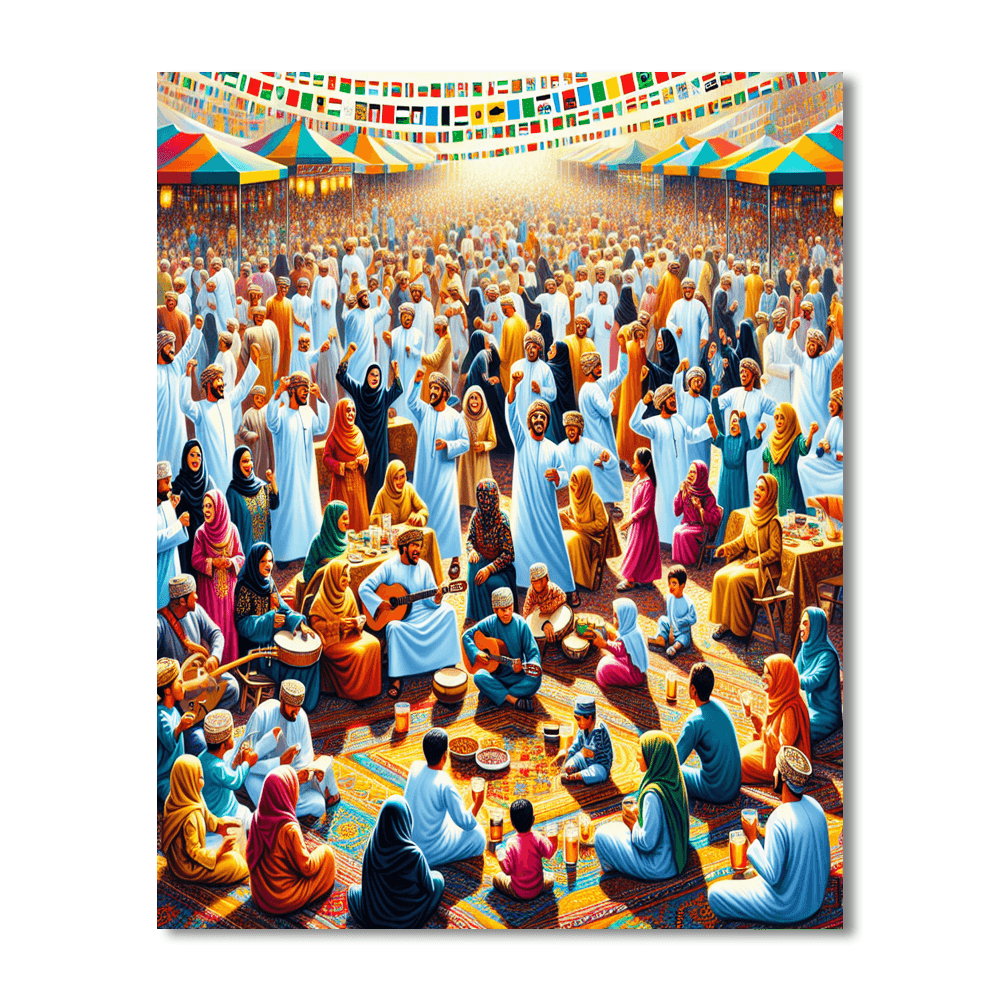 Oman’s Muscat Festival - Oman Painting By Numbers Kit