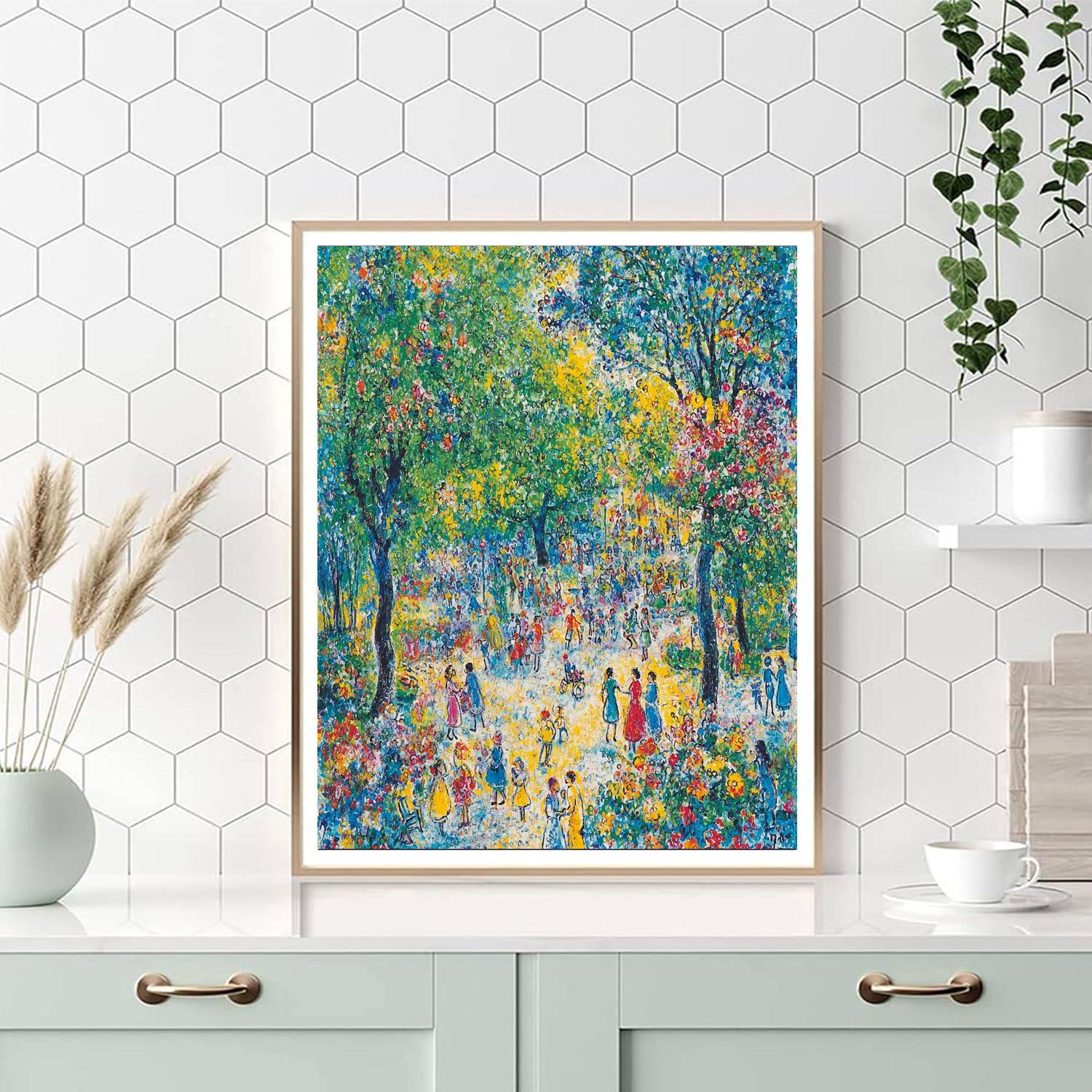 Marc Chagall Inspired Whimsical City Park  Paint By Numbers Kits