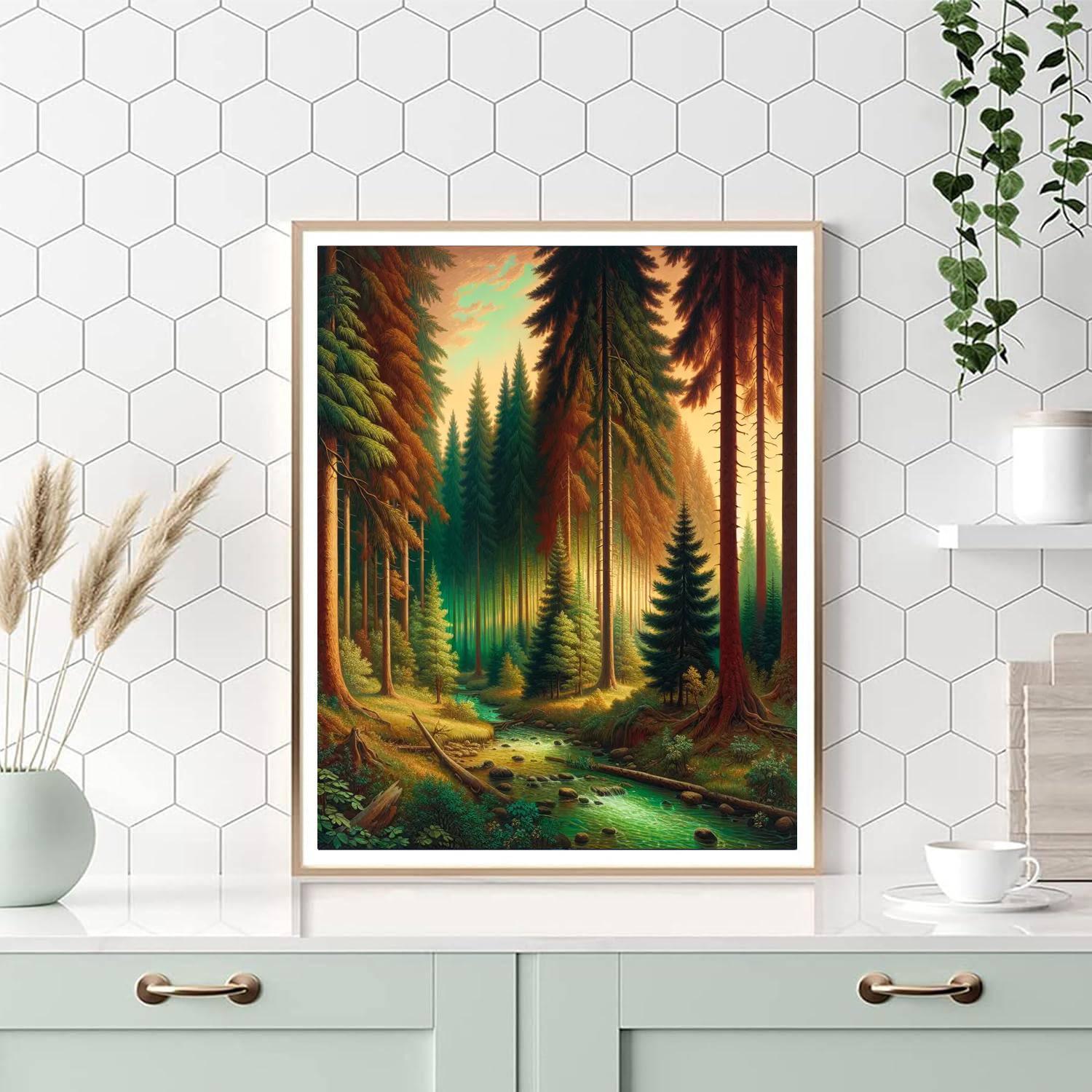 Rustic Woodland Escape Paint By Color