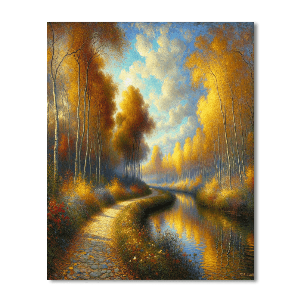 Breezy Autumn Pathway Painting Number Kit