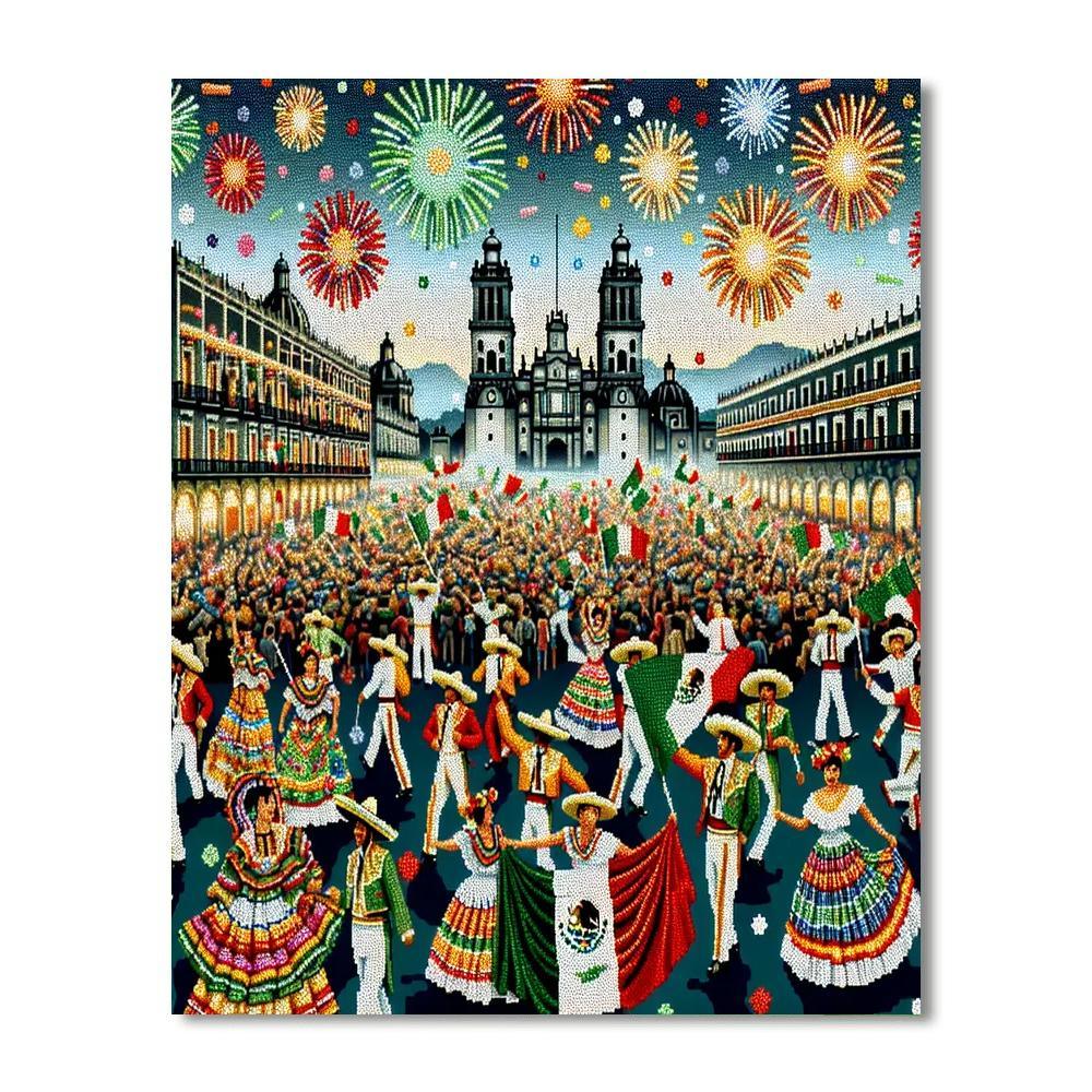 Day Of Independence Celebrations - Mexico Paint By Numbers Kits