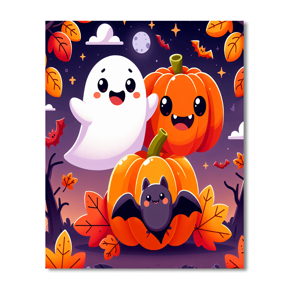 Spooky Halloween Friends DIY Paint By Numbers