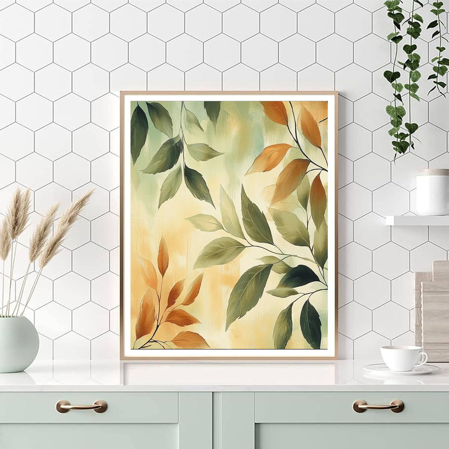 Zhao Mengfu Inspired Serenity In Leaves  Paint By Numbers