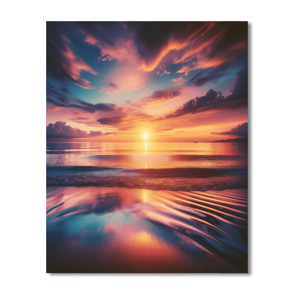 Elegant Evening By The Sea Paint By Number