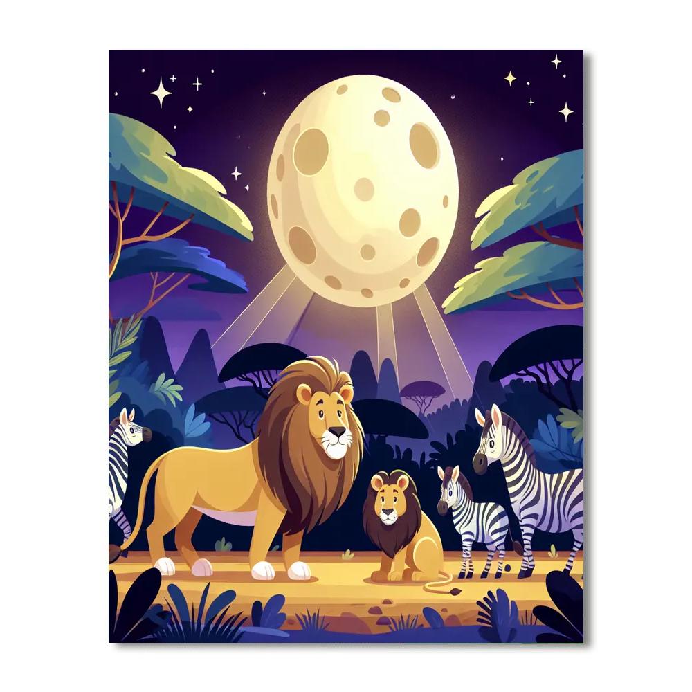 Moonlight Safari Expedition Numbered Painting Kits