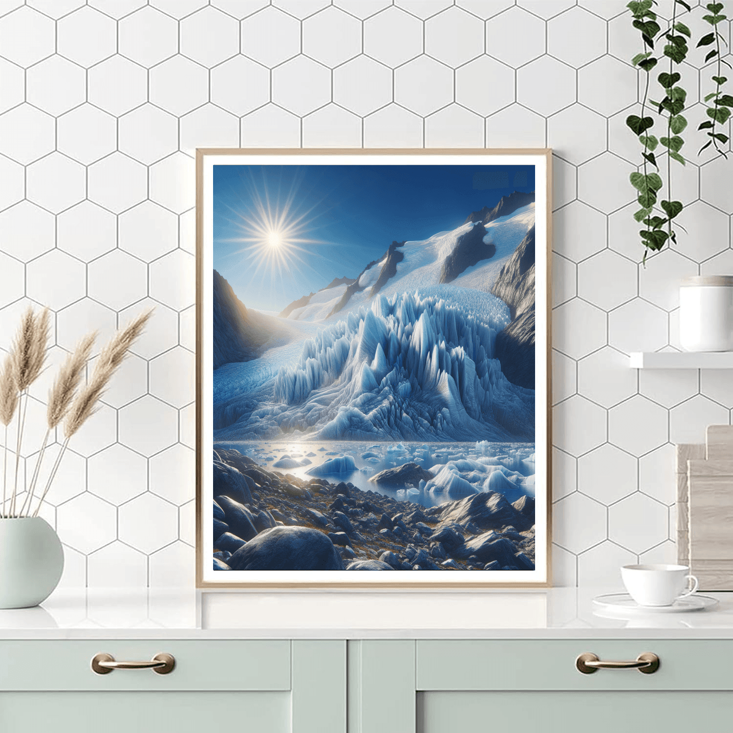 Glistening Glacier Painting Number Kit