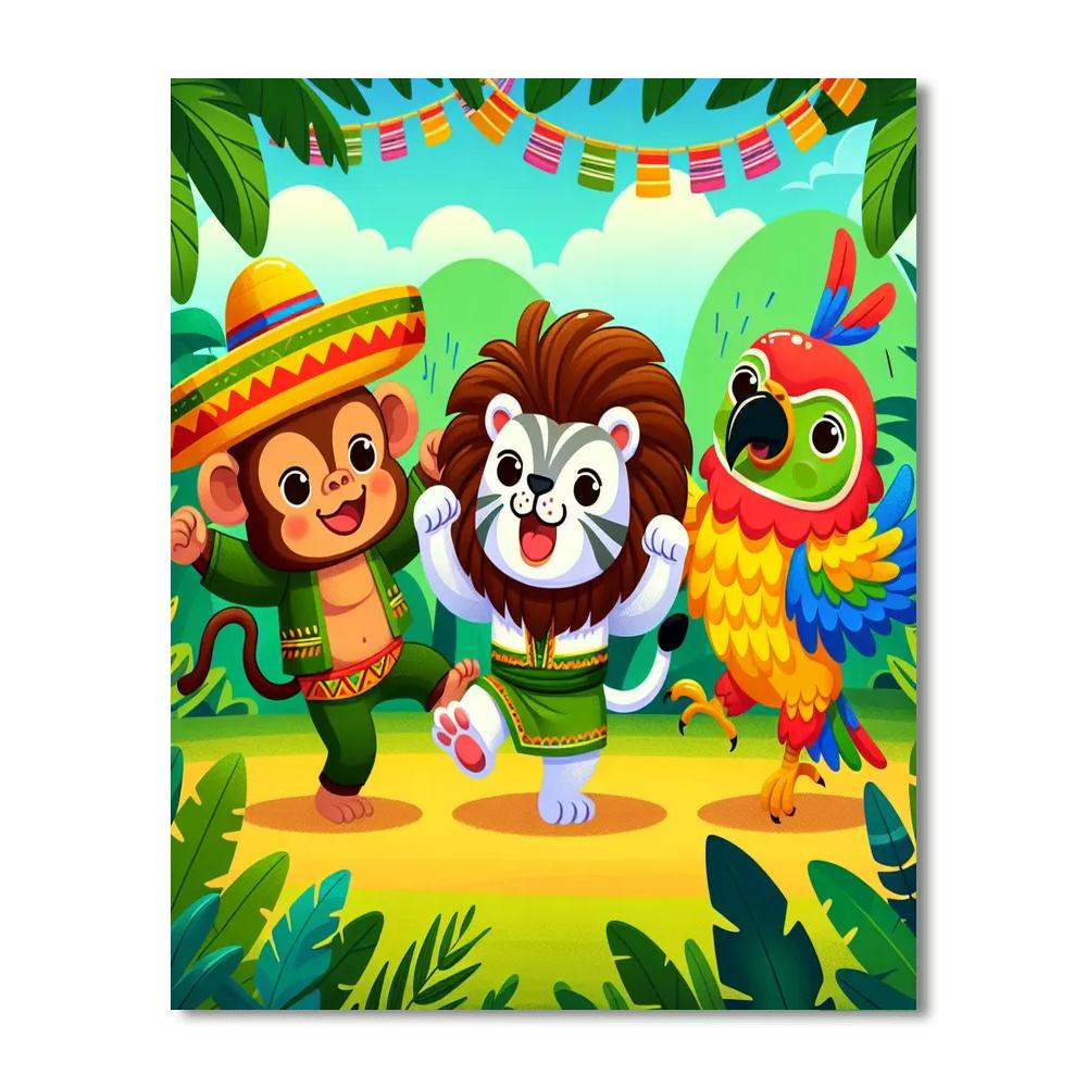 The Jungle Jamboree Painting Number Kit