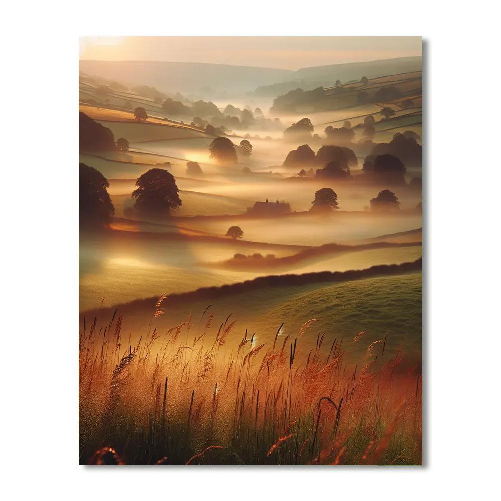 Rustic Countryside Morning DIY Paint By Numbers