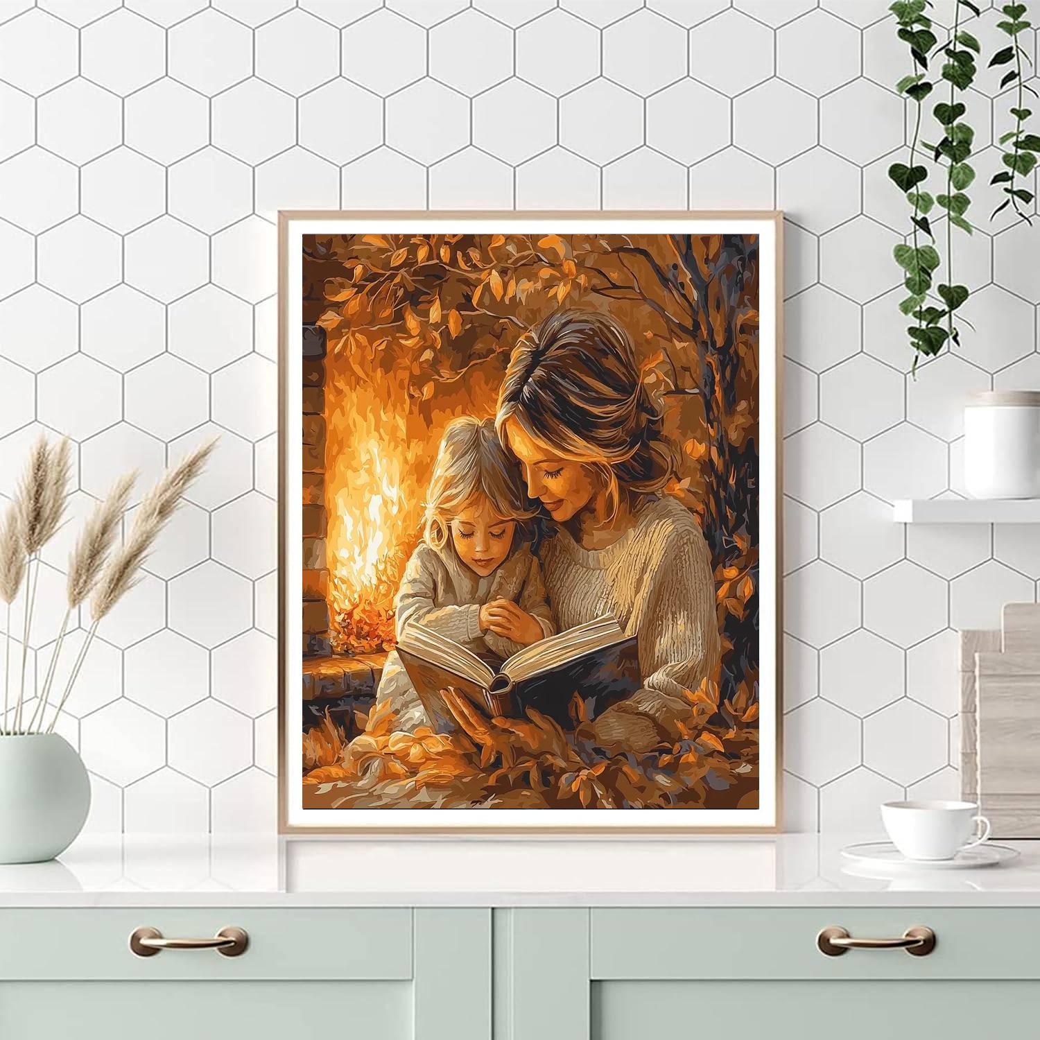 Sharing Stories By The Fire Painting Number Kit