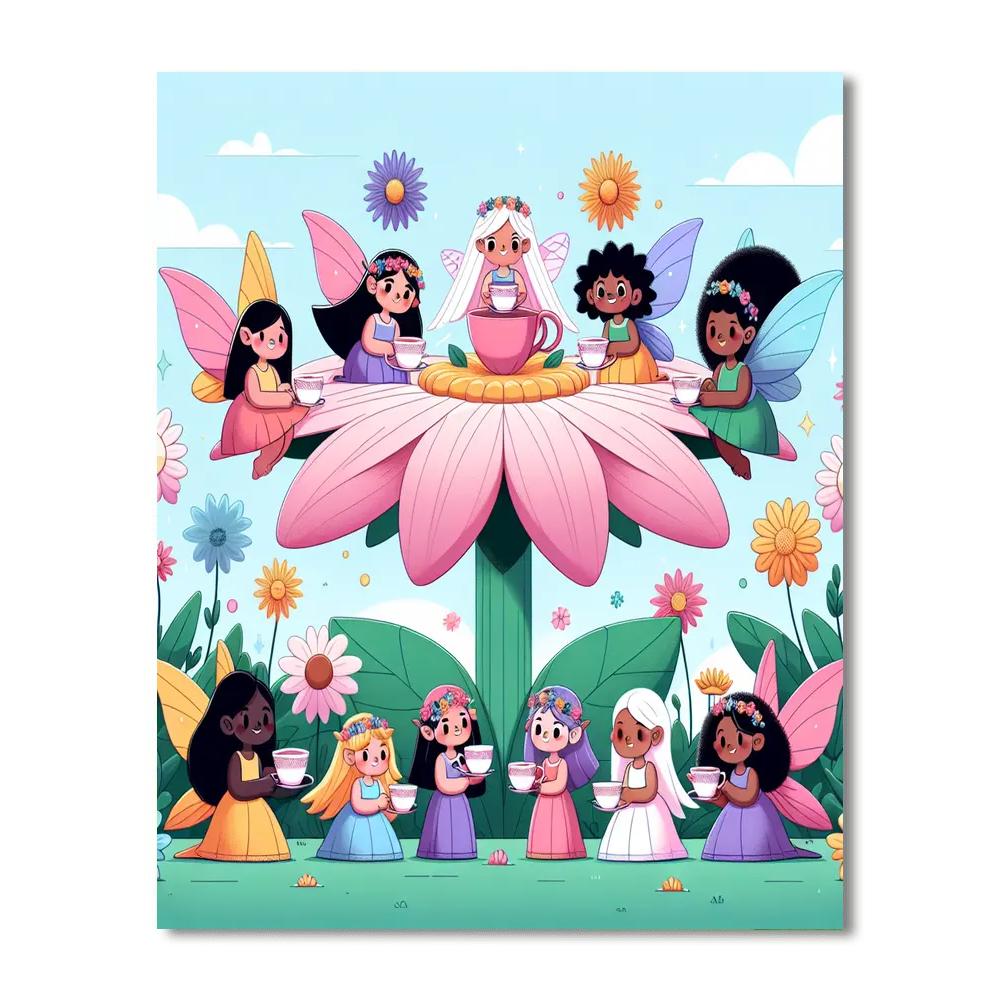 Garden Fairy Tea Party Paint By Numbers Kits