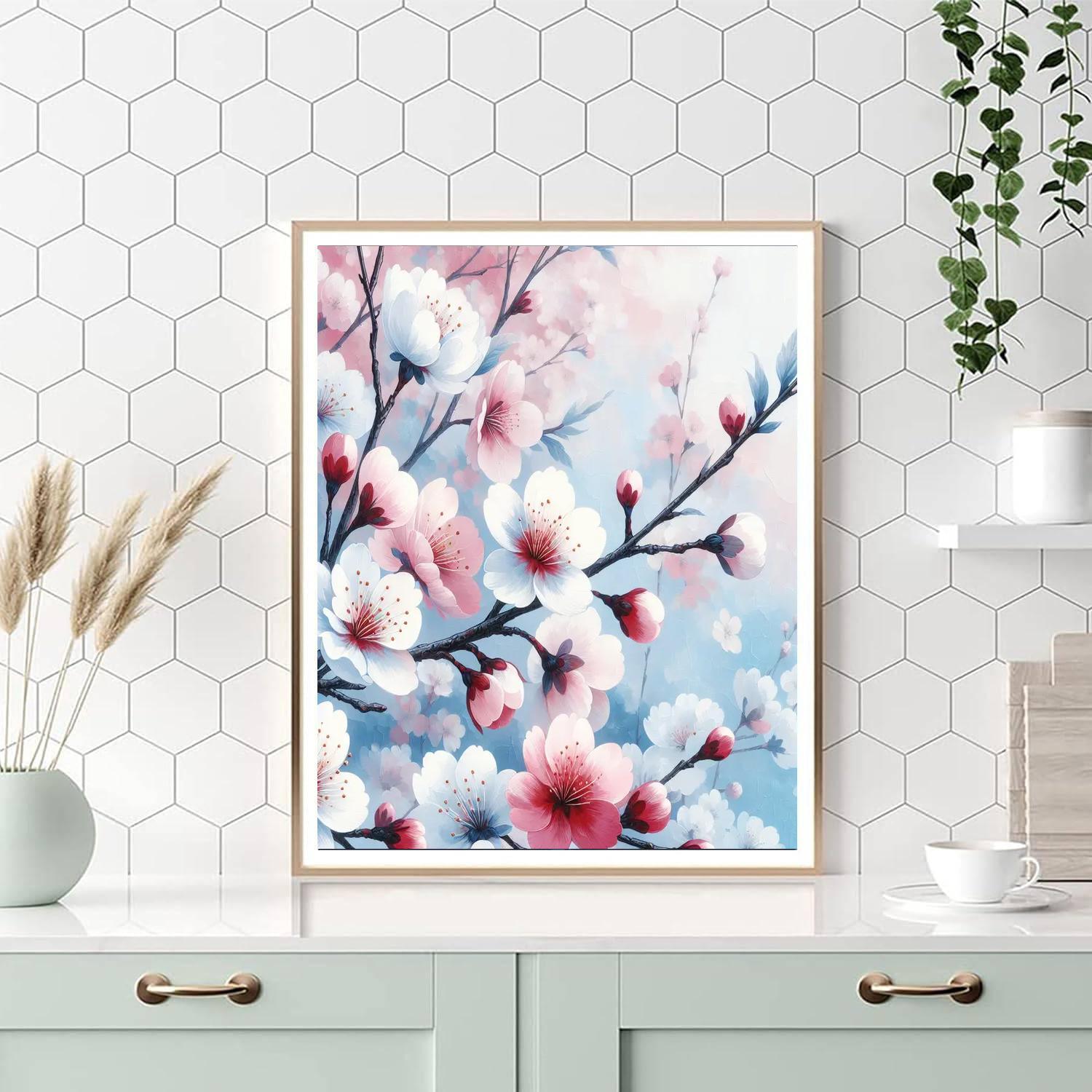 Delicate Cherry Blossom Dreams Paint By Numbers Kits