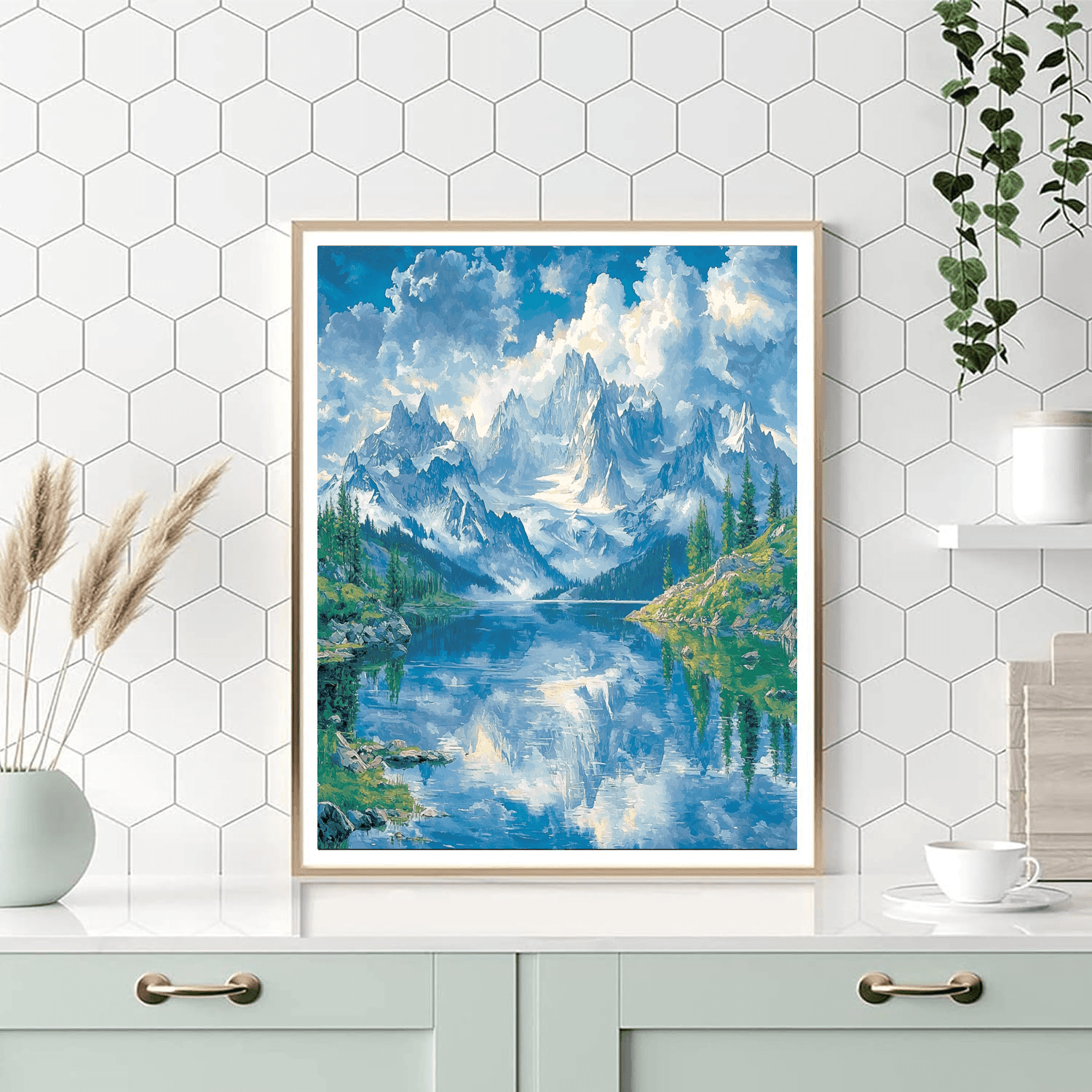 Albert Bierstadt Inspired Dynamic Mountain Vista  Paint By Numbers Kits