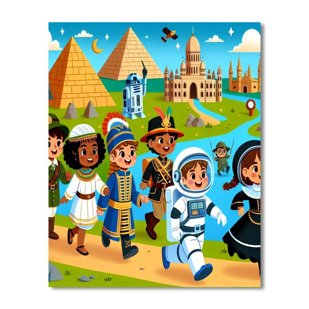 Adventurous Time Travelers Paint By Numbers