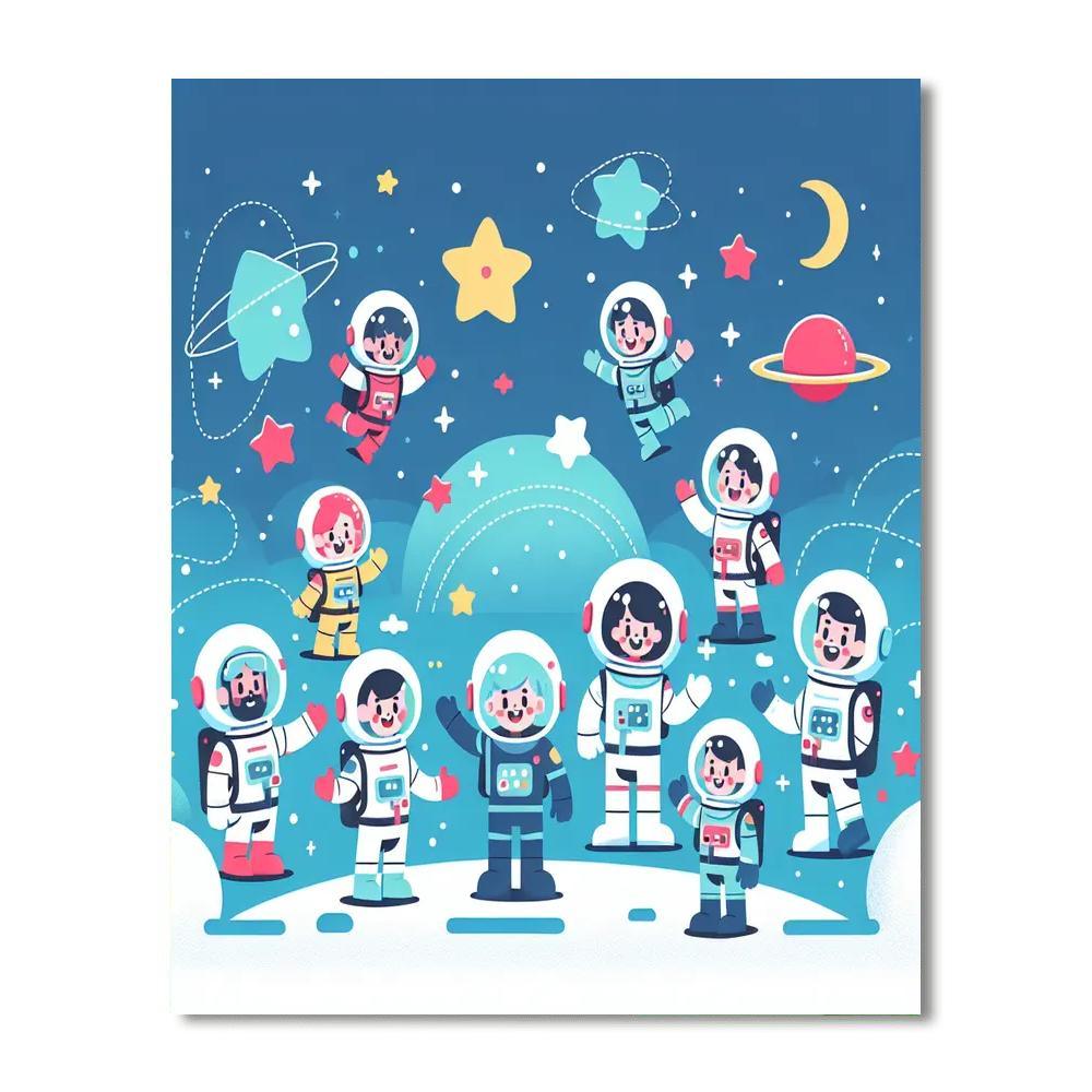 Space Rangers And The Cosmic Quest Painting Number Kit