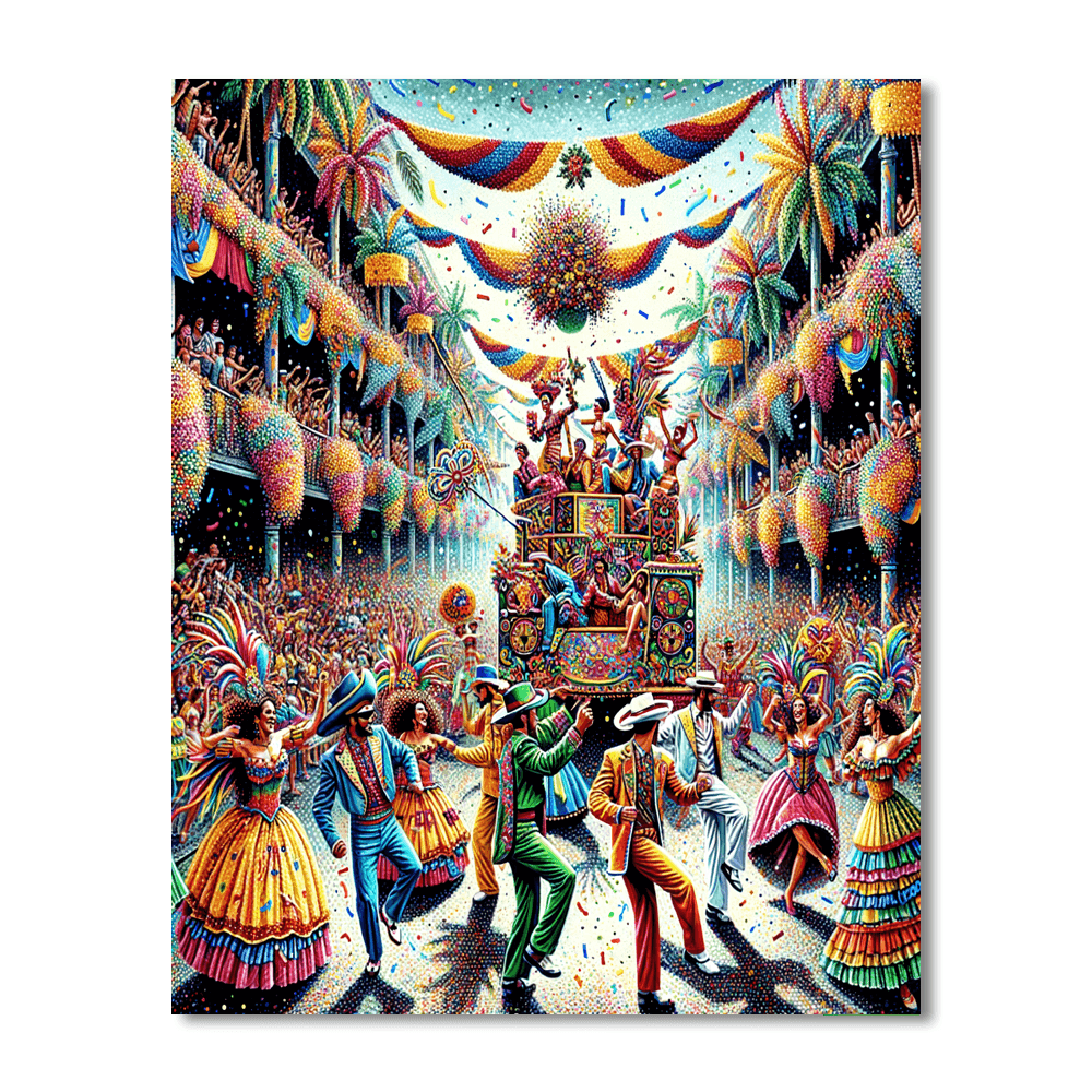 Karnaval De Barranquilla Painting By Numbers Kit