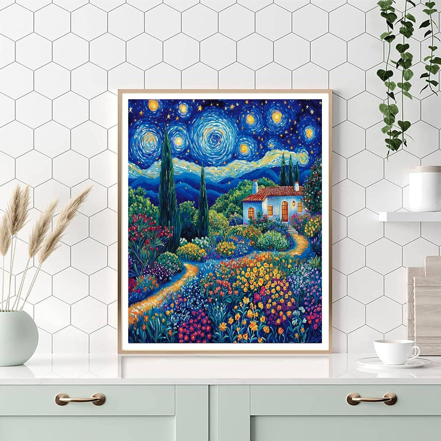 Vincent Van Gogh Inspired Starry Garden Vistas  Paint By Numbers
