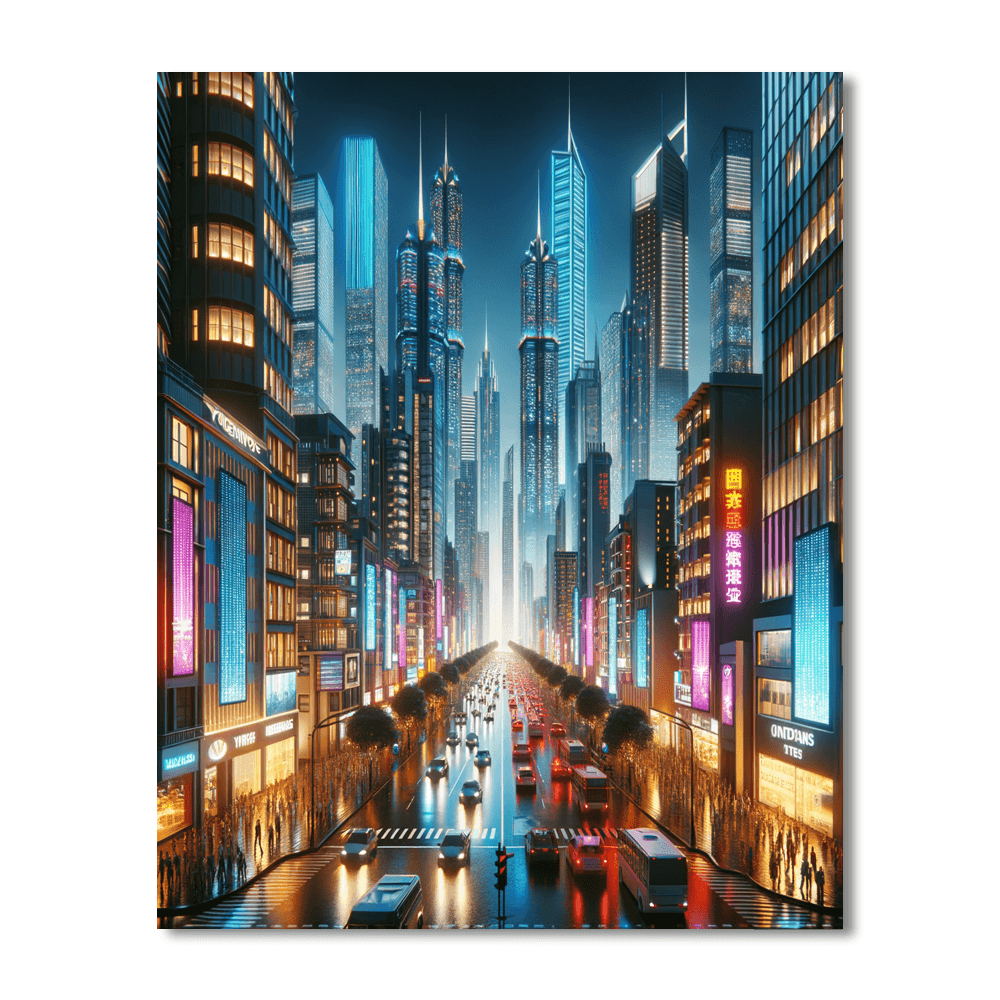 Bustling Cityscape Melodies Paint By Numbers
