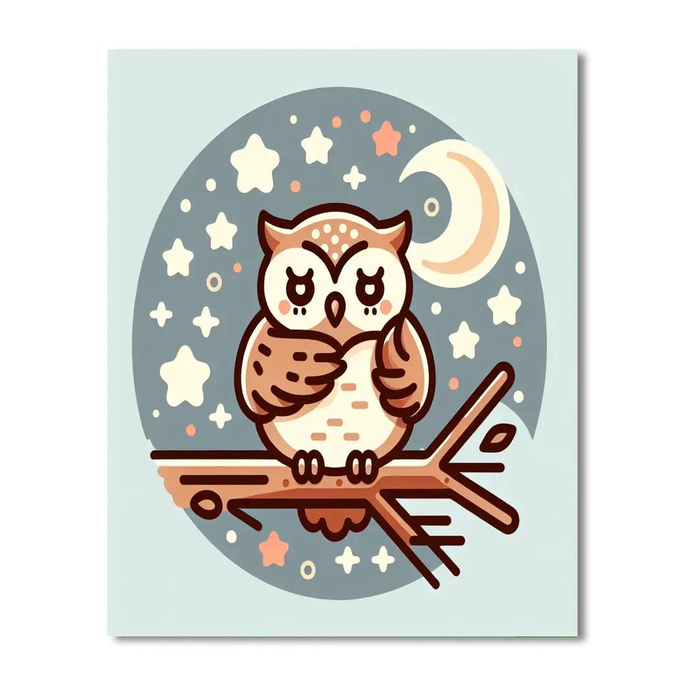 Clever Owls Paint By Numbers Art