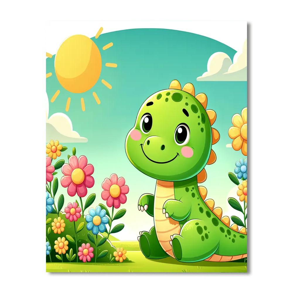 Sunny Day Dino Numbered Painting Kits
