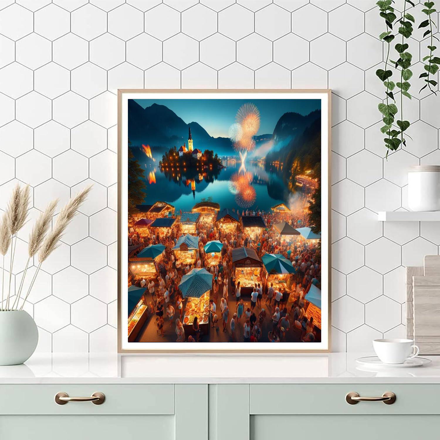 Bled Days And Bled Nights Festival - Slovenia Painting By Numbers Kit