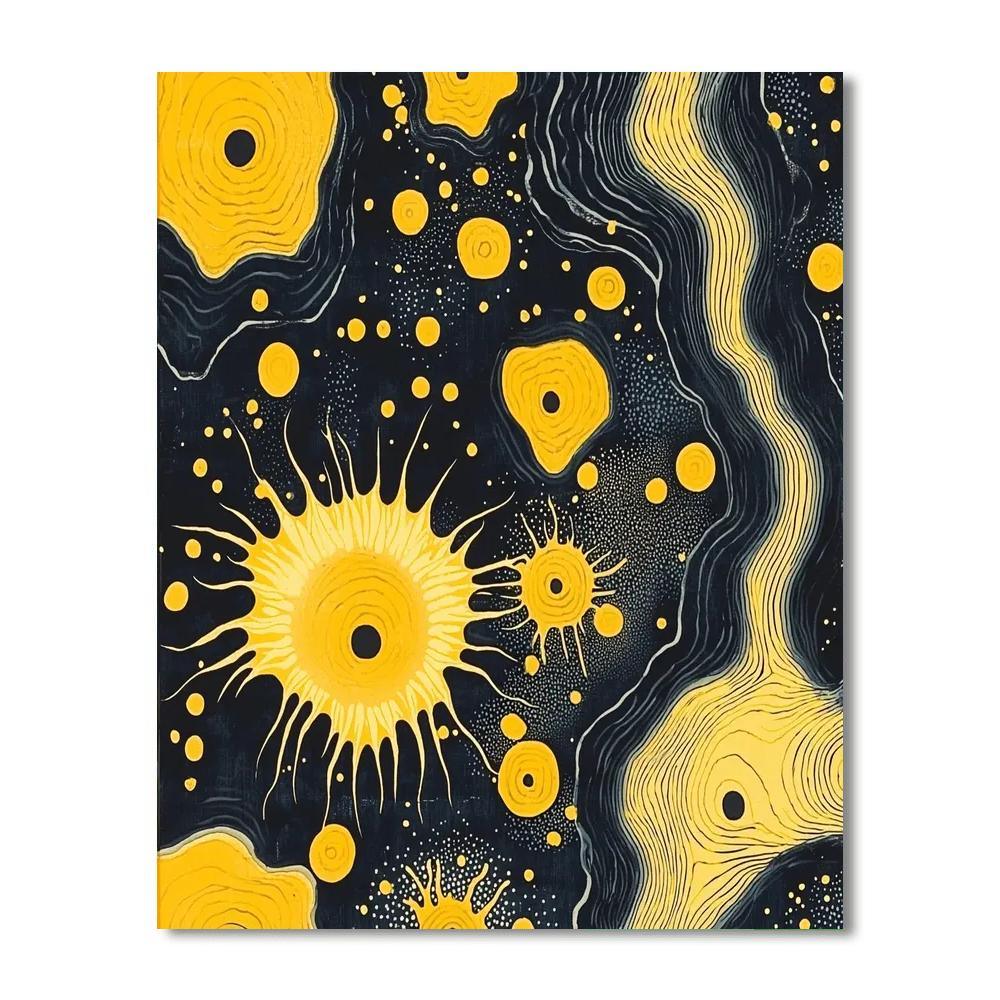 Yayoi Kusama Inspired Celestial Pulse  Paint By Number