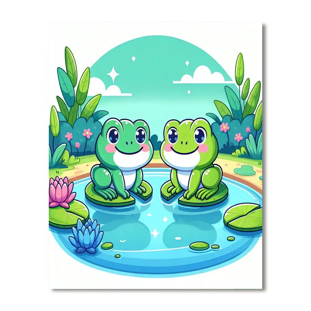 Froggy Friends Painting By Numbers Kit