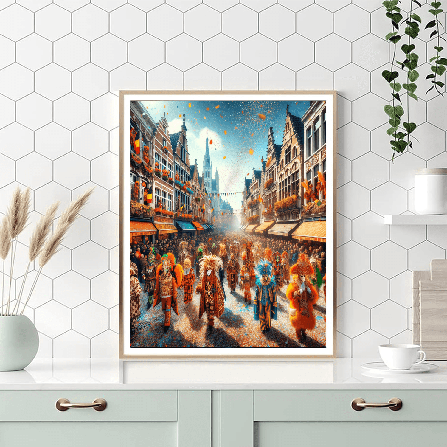 Carnival Of Binche - Belgium Painting By Numbers Kit