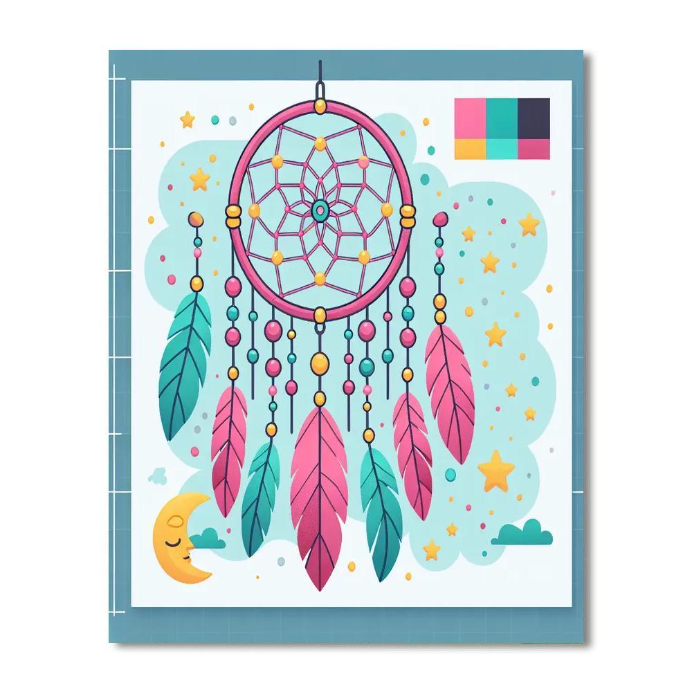 Charming Dreamcatcher DIY Paint By Numbers